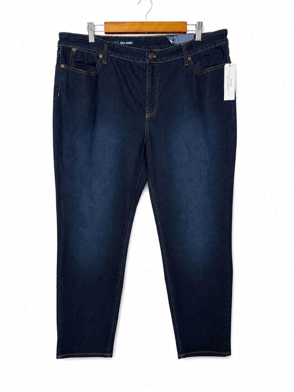 Talbots Flawless Slim Ankle Jeans Women’s 16 Dark Wash Stretch Denim NWT $95